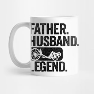 Father Husband Recumbent Legend Funny Recumbent Bike Mug